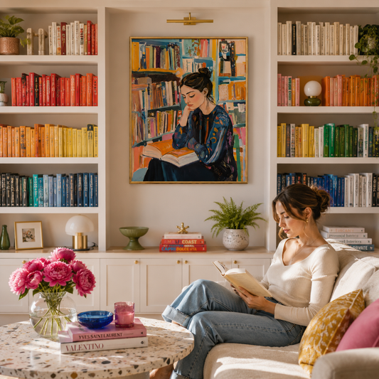 Lost in Literature Poster – Library Reading Wall Art