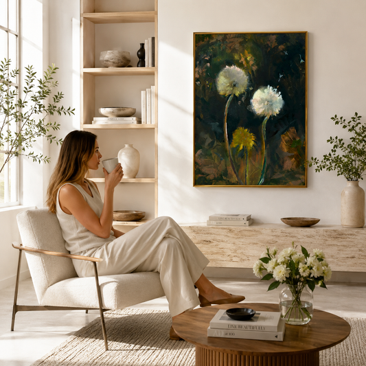 Wildflower Abbey Poster – European Countryside Landscape Wall Art