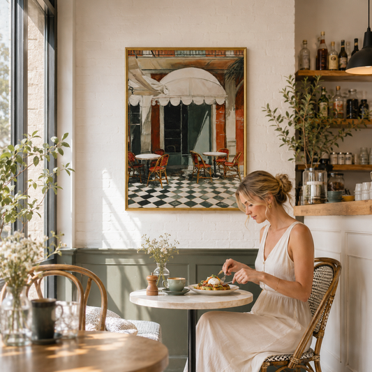 Café Verona Terrace Poster – European Café Wall Art