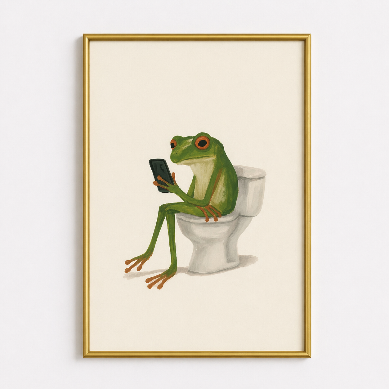 Toilet Break – Funny Frog Poster