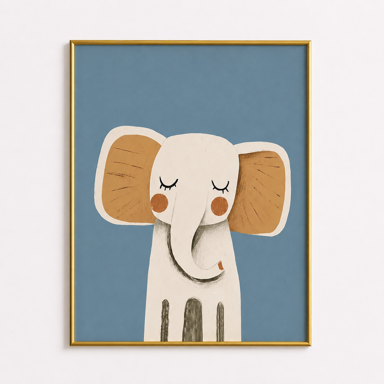 Dreamy Elephant Poster – Minimal Nursery Wall Art