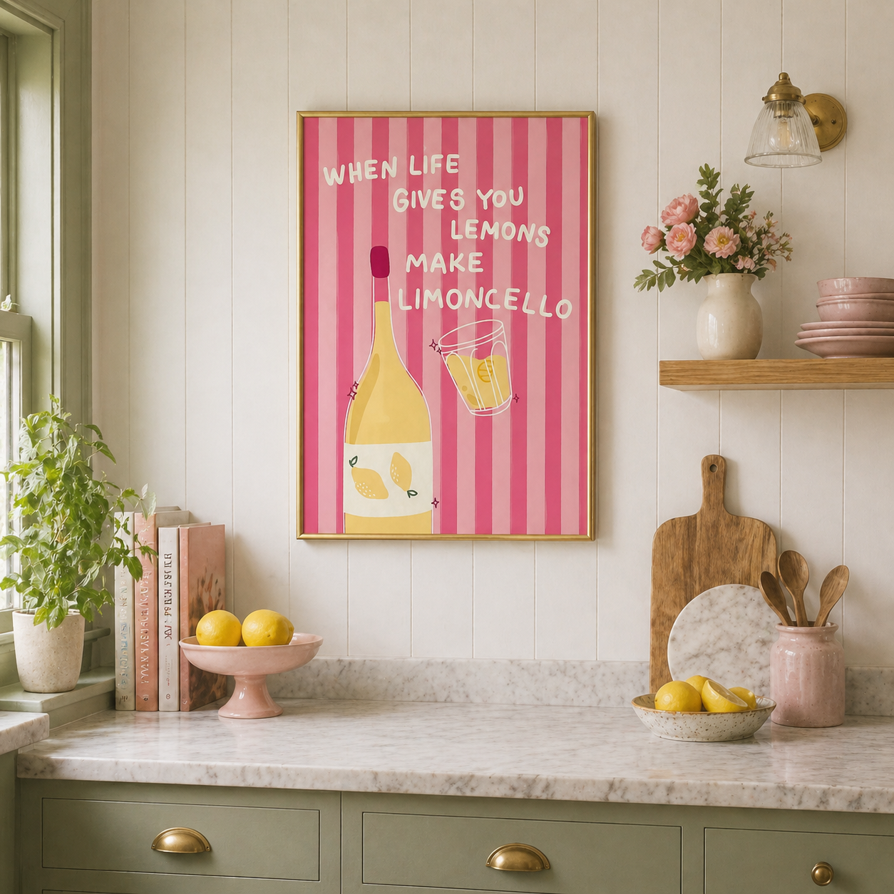 When Life Gives You Lemons – Limoncello Quote Poster
