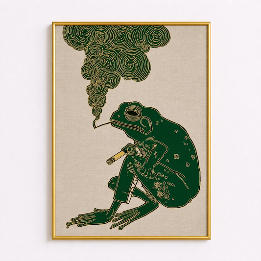 Smoke & Swirls – Surreal Frog Wall Art