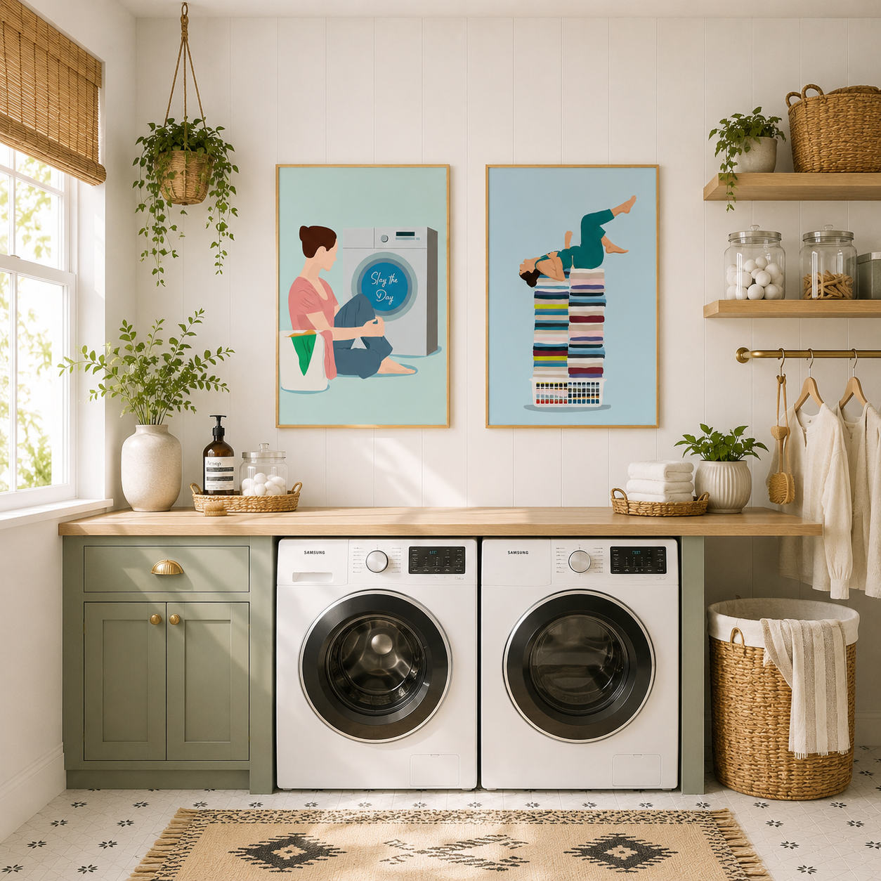 Laundry Levitation – Funny Laundry Room Poster