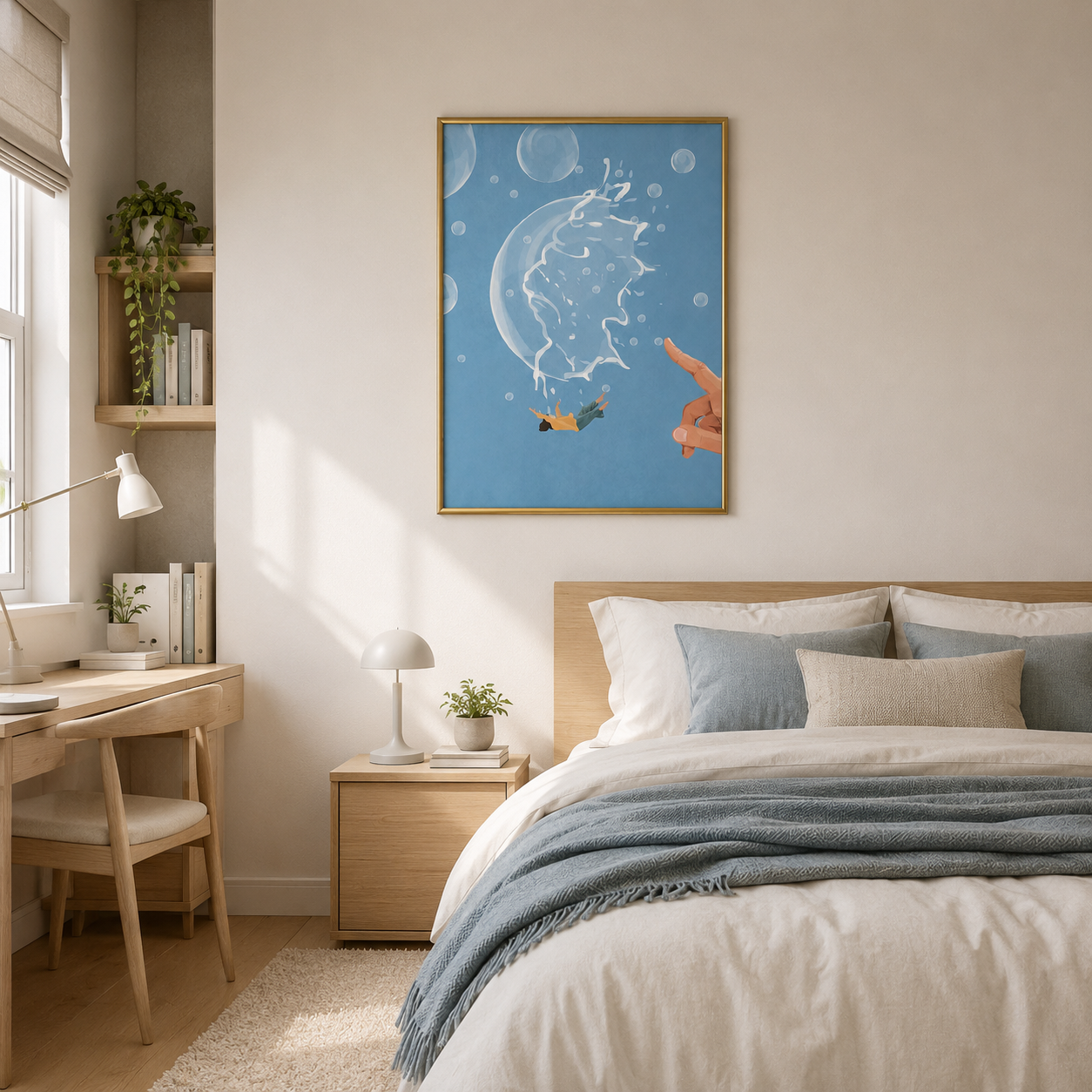 Fragile Heart Poster – Emotional Healing Minimalist Wall Art