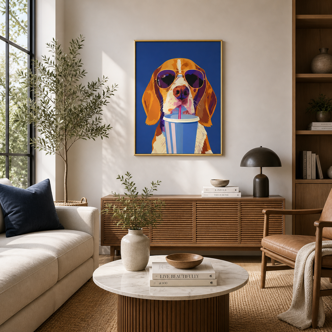 Cool Drink Dog Poster – Summer Vibes Wall Art