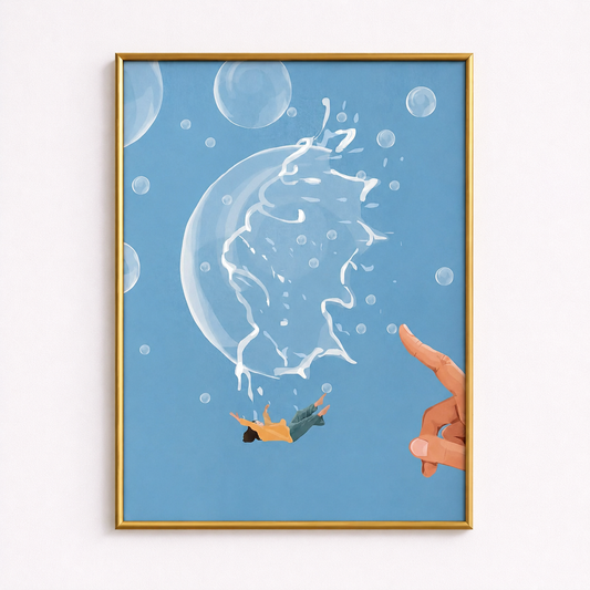 Fragile Heart Poster – Emotional Healing Minimalist Wall Art