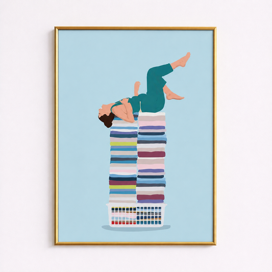 Laundry Levitation – Funny Laundry Room Poster