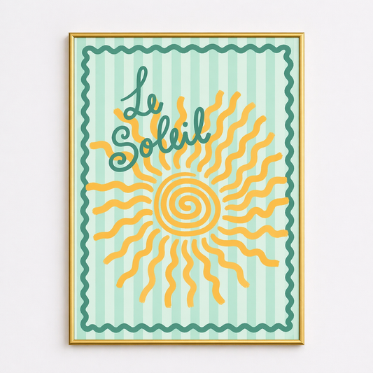 Le Soleil – French Sun Aesthetic Poster