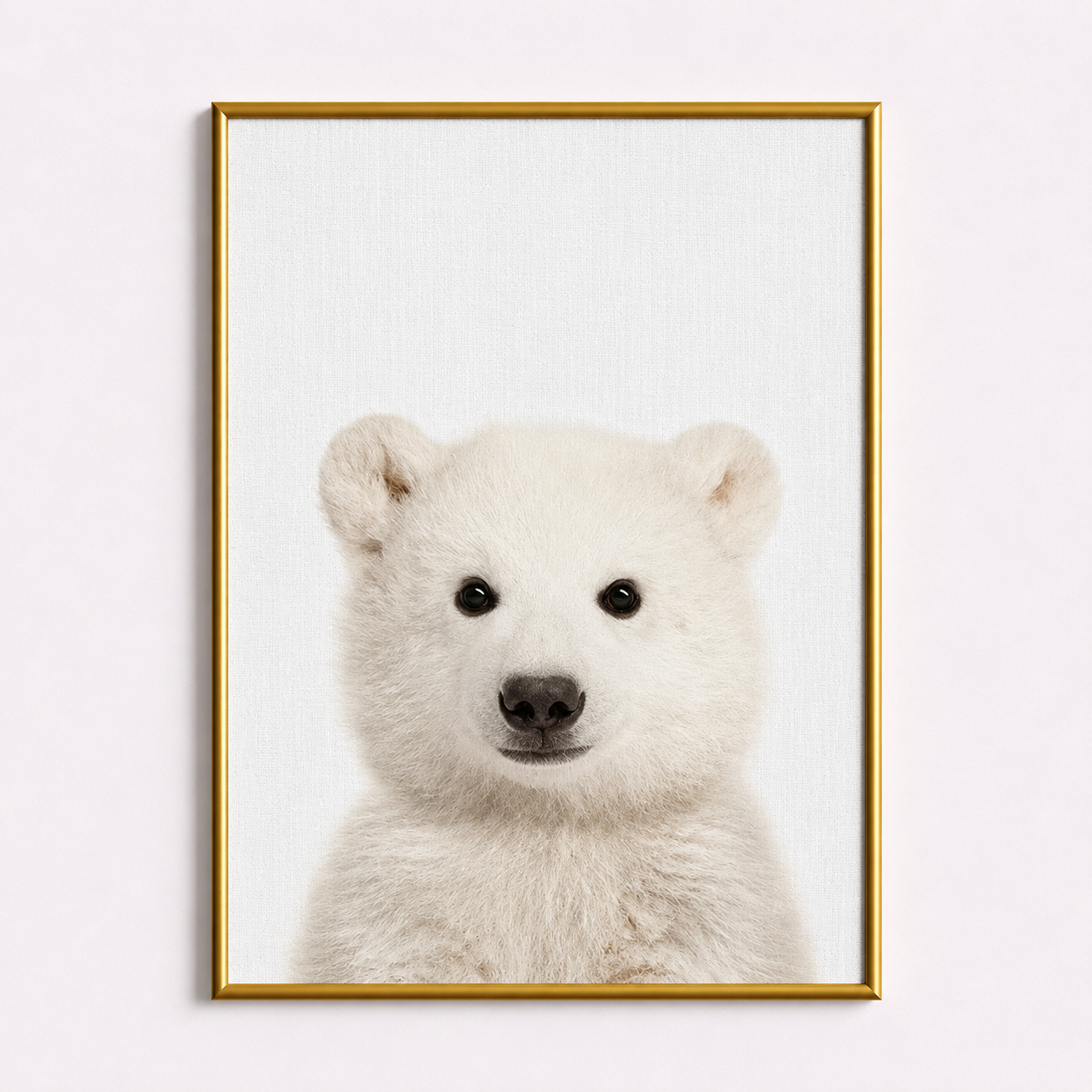 Little Polar Bear Poster – Minimalist Baby Animal Wall Art
