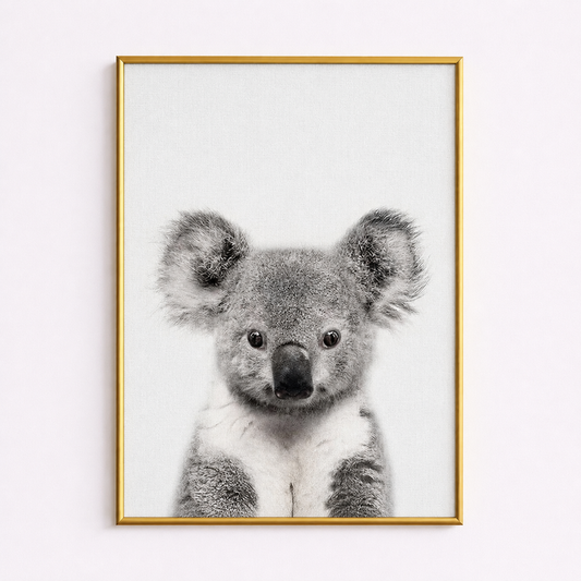Baby Koala Poster – Minimalist Australian Animal Wall Art