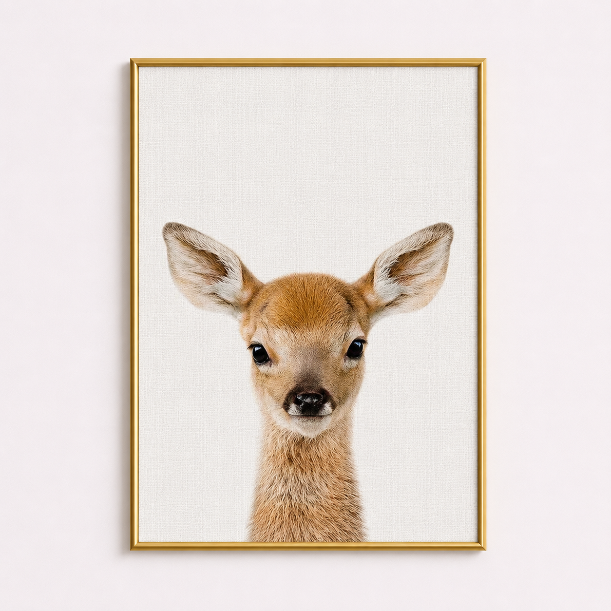 Baby Deer Poster – Minimalist Woodland Nursery Wall Art