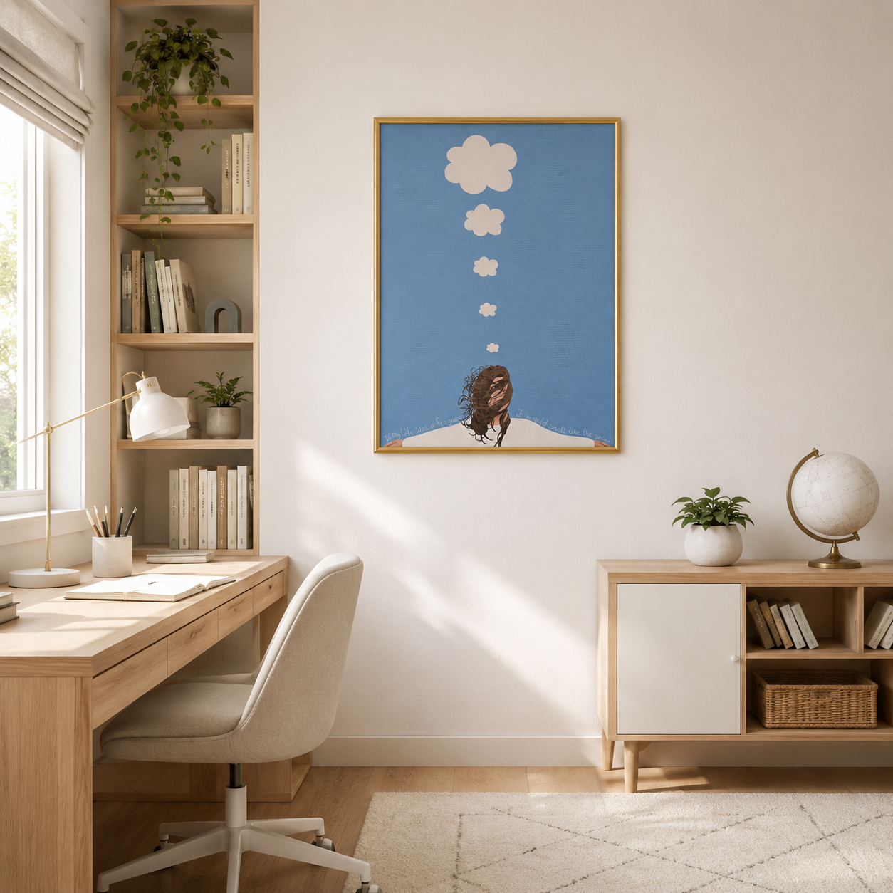 Lost in Thought Poster – Minimalist Emotional Wall Art
