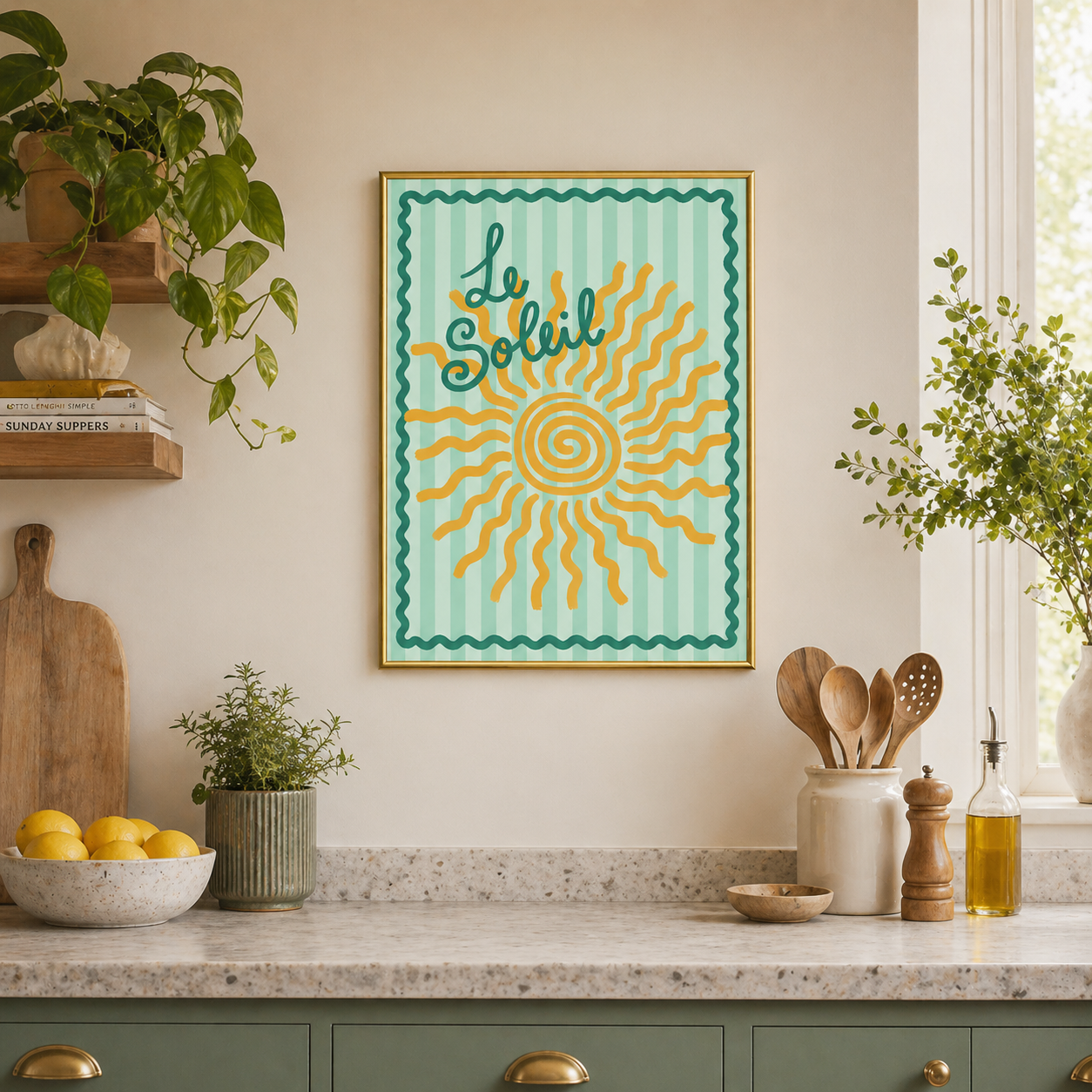 Le Soleil – French Sun Aesthetic Poster