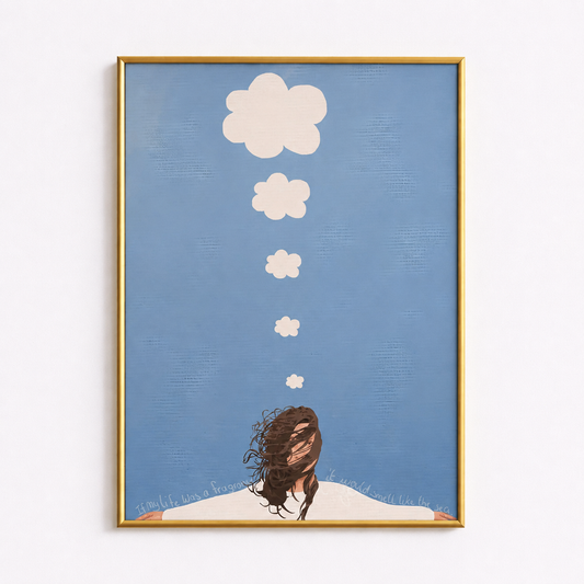 Lost in Thought Poster – Minimalist Emotional Wall Art