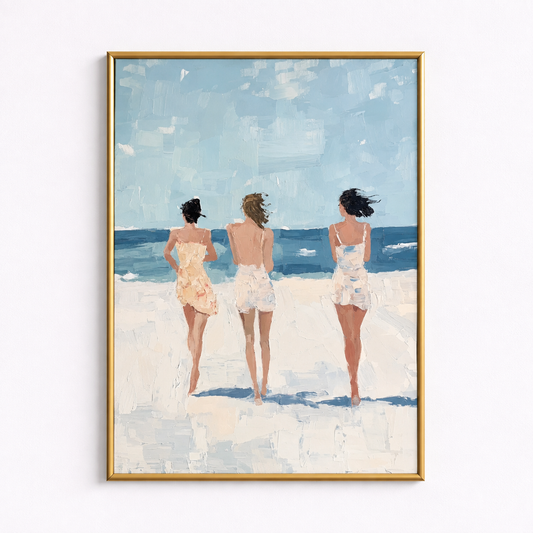 Three by the Sea Coastal Summer Poster