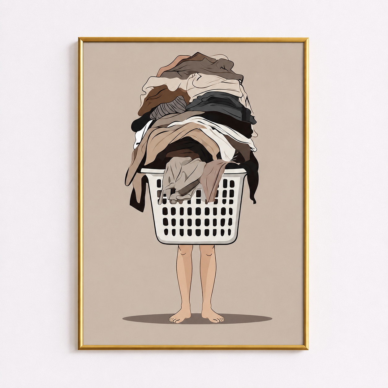 Laundry Overload – Funny Laundry Room Poster