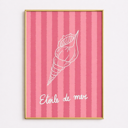 Étoile de Mer – French Coastal Shell Poster