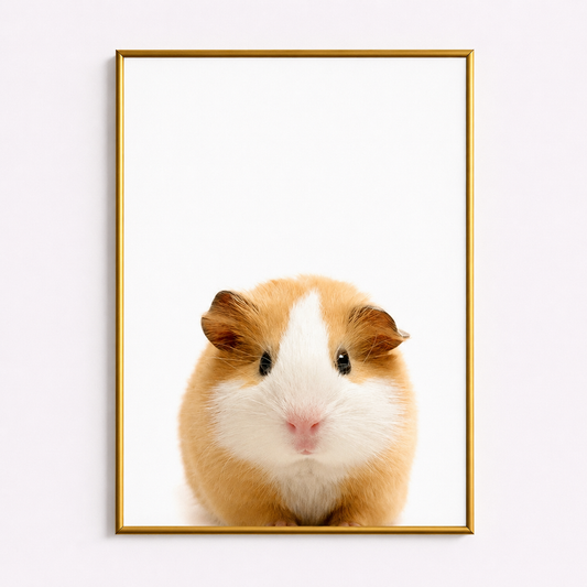 Cute Guinea Pig Poster – Minimalist Nursery & Kids Wall Art