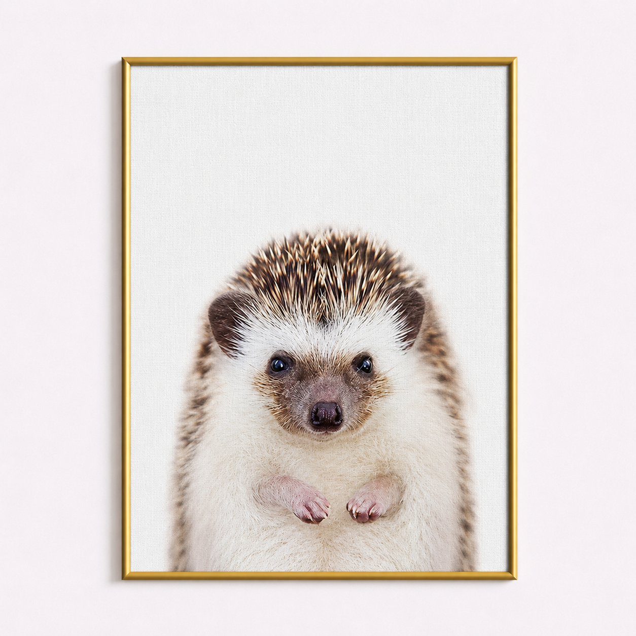 Cute Hedgehog Poster – Minimalist Woodland Nursery Wall Art