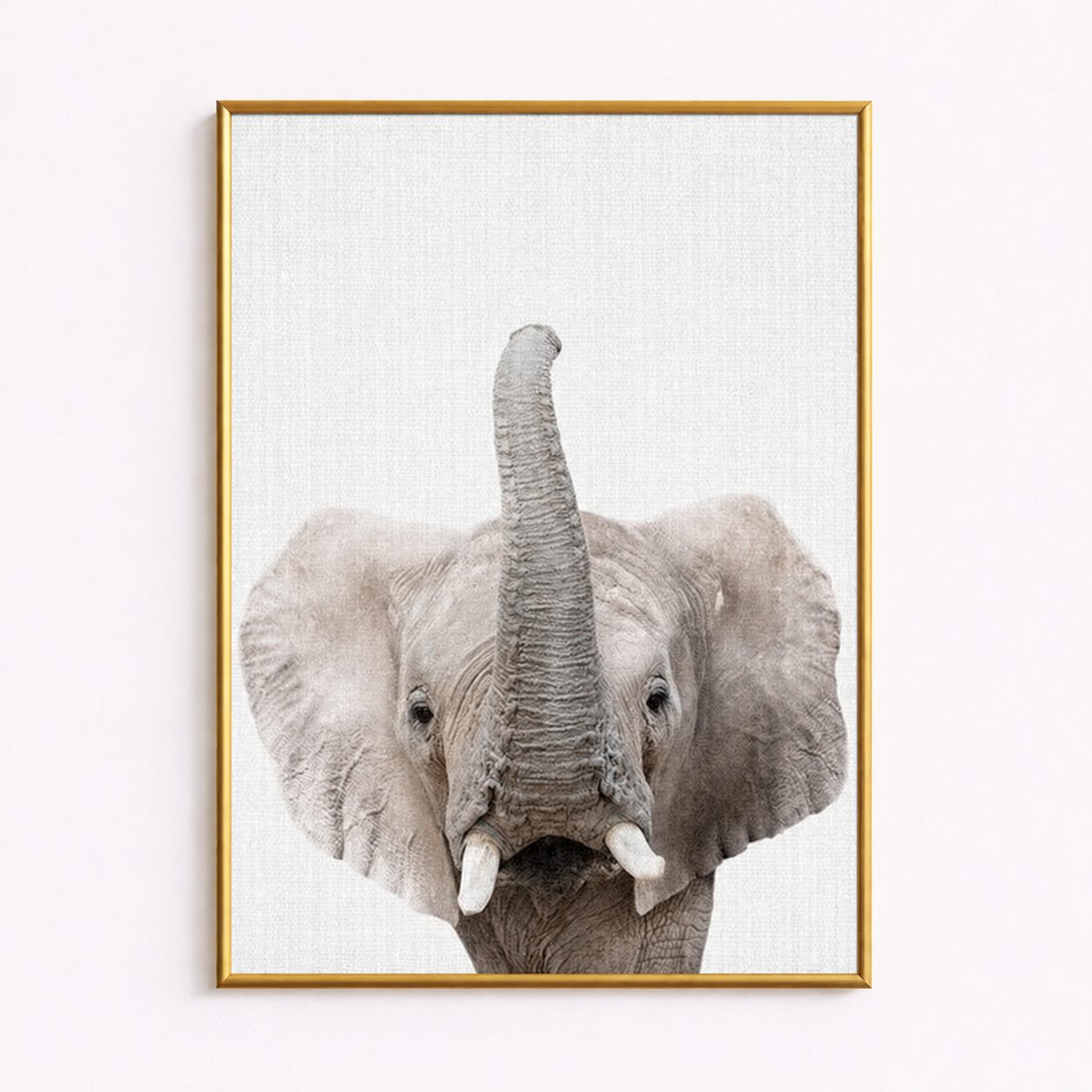 Gentle Elephant Poster – Minimalist Safari Wall Art