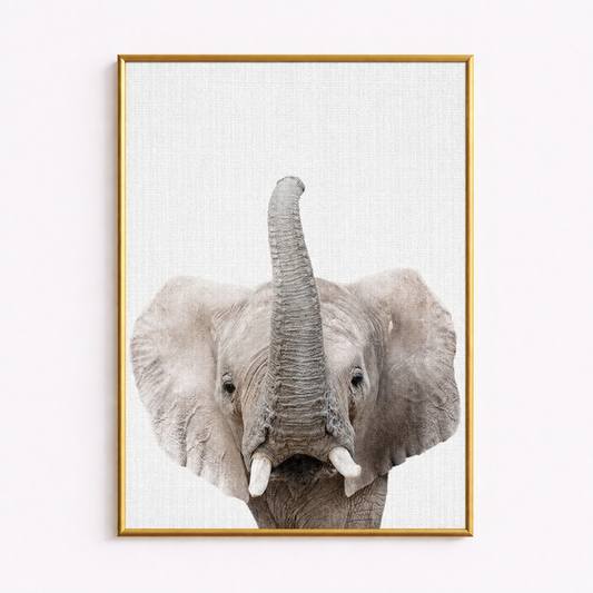 Gentle Elephant Poster – Minimalist Safari Wall Art