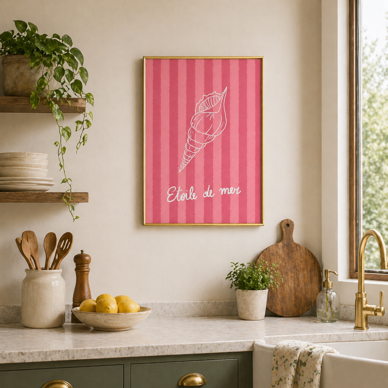 Étoile de Mer – French Coastal Shell Poster