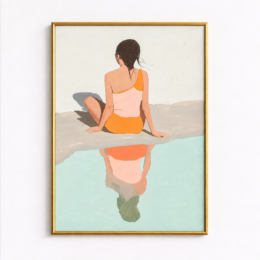 Quiet by the Water Summer Reflection Poster