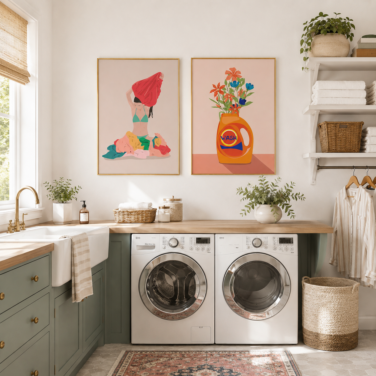 Laundry Reset – Minimalist Laundry Room Poster
