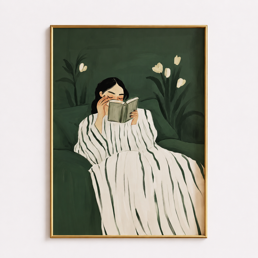 Evening Chapters Poster – Cozy Reading Wall Art