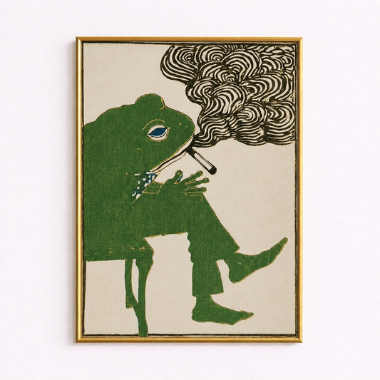 Quiet Escape – Surreal Frog Wall Art