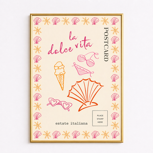 La Dolce Vita – Italian Summer Postcard Wall Art