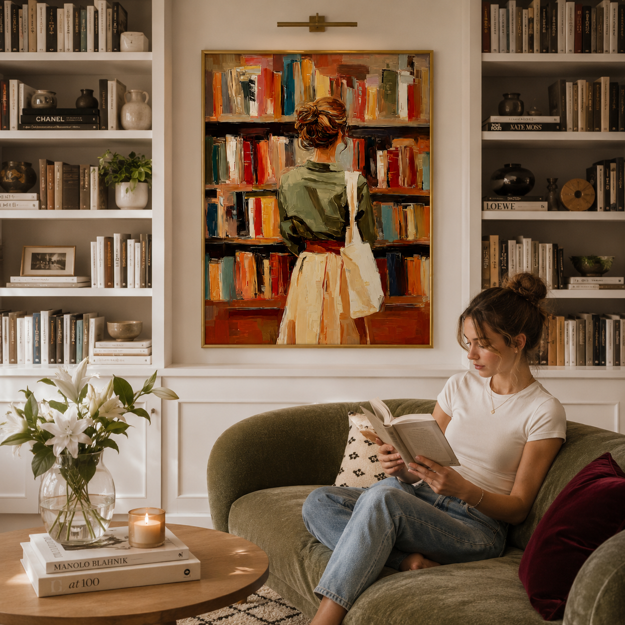Lost Among Stories Poster – Library Wall Art