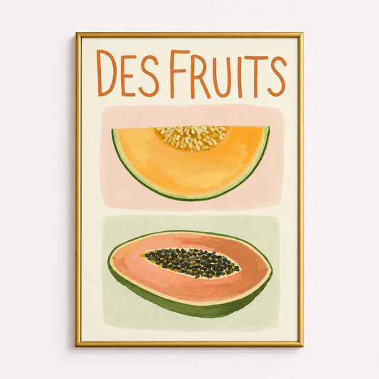 Des Fruits Poster – Vintage Tropical Fruit Wall Art