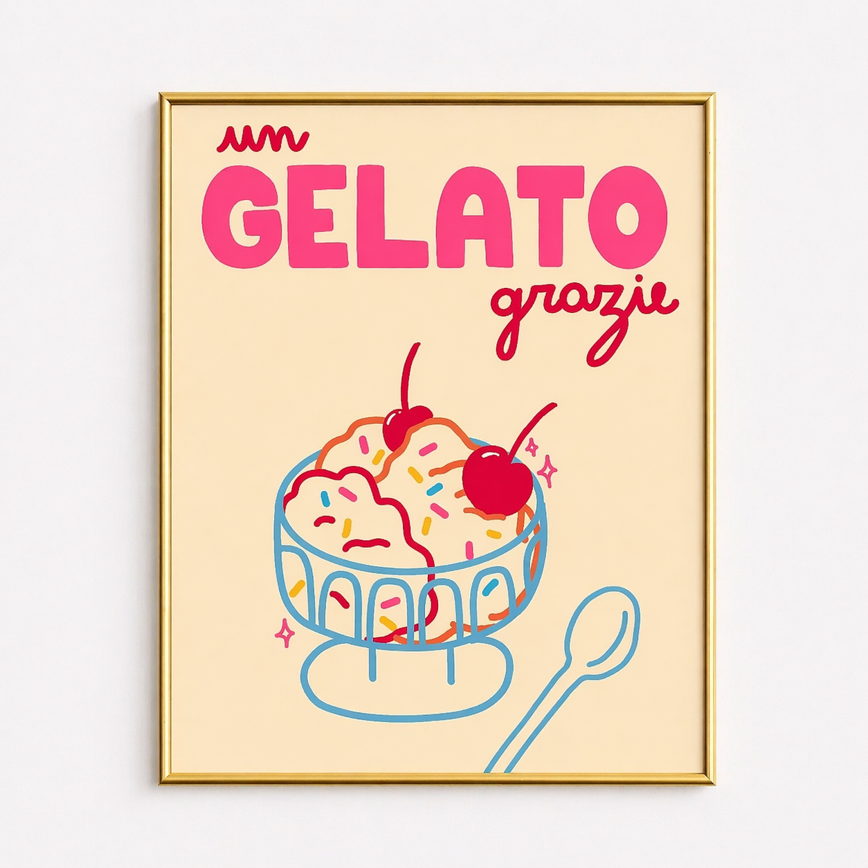 Gelato Grazie – Italian Dessert Wall Art