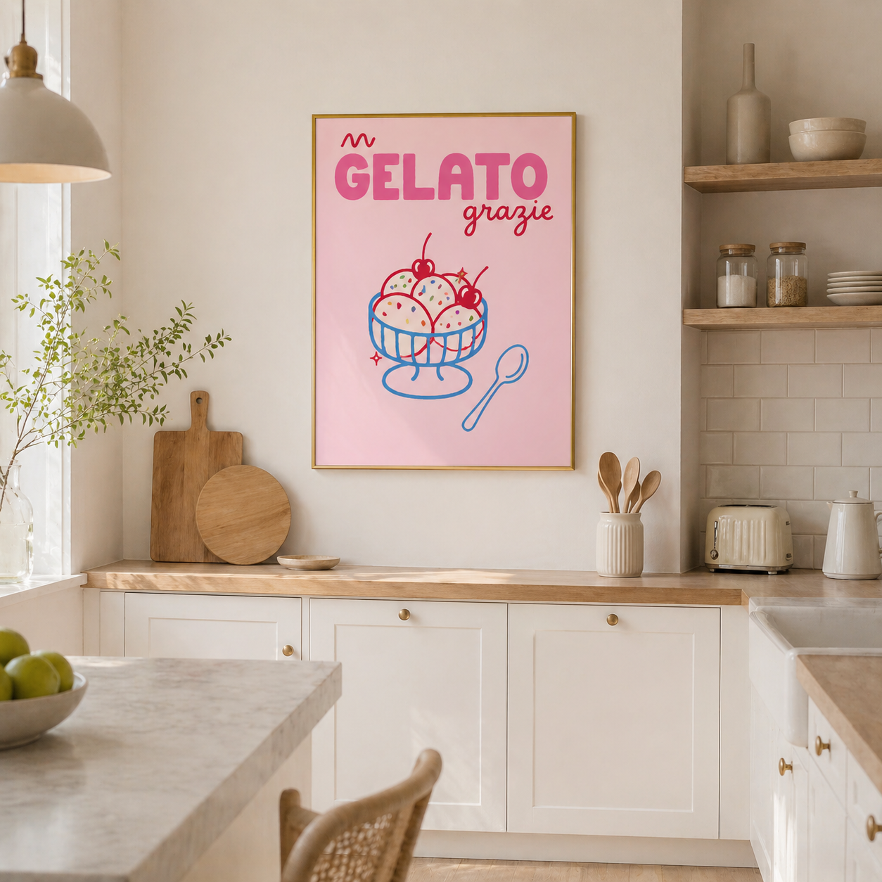 Gelato Grazie – Italian Dessert Wall Art