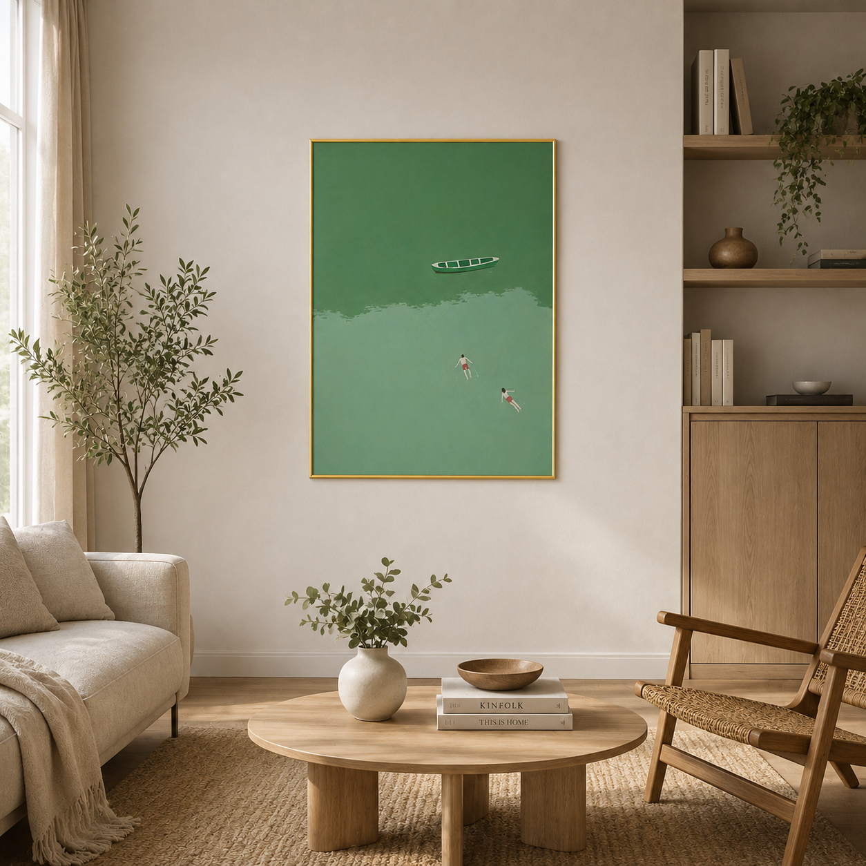 Quiet Escape Poster – Minimalist Coastal Wall Art