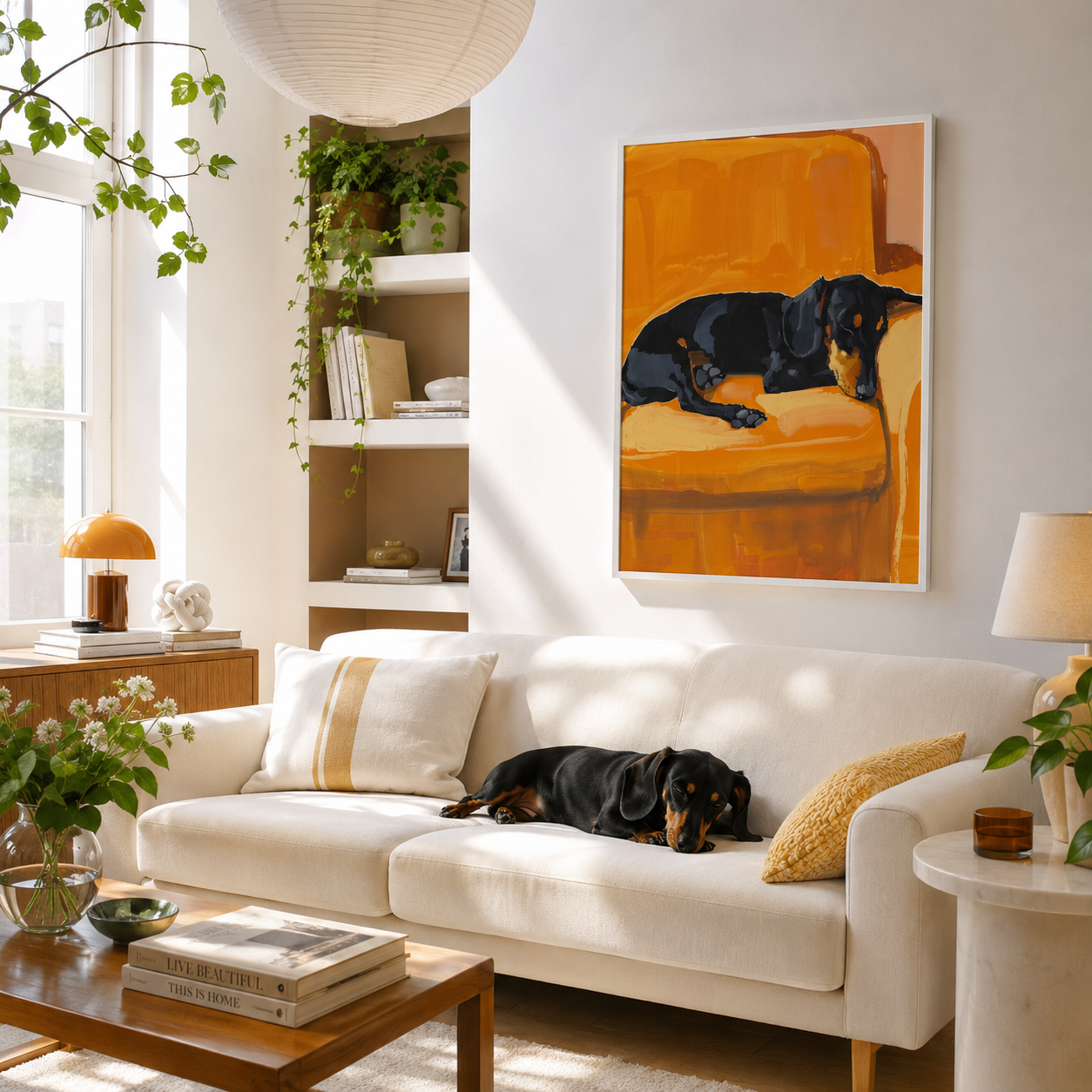Cozy Dachshund Dreams – Sleeping Dachshund Poster