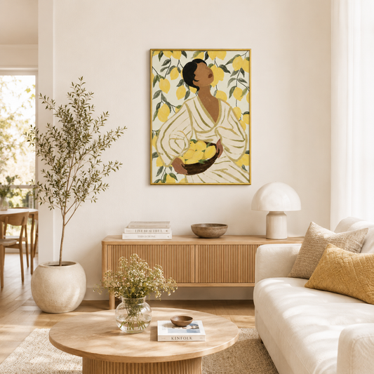 Lemon Harvest Muse Poster – Mediterranean Botanical Wall Art