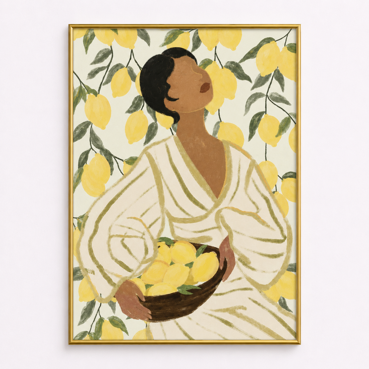 Lemon Harvest Muse Poster – Mediterranean Botanical Wall Art