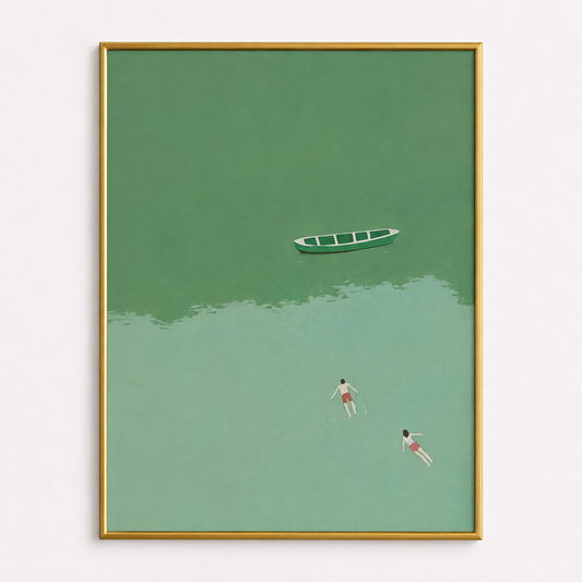 Quiet Escape Poster – Minimalist Coastal Wall Art