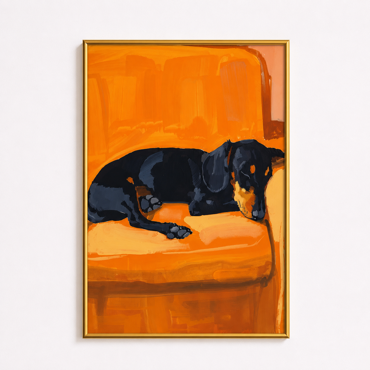 Cozy Dachshund Dreams – Sleeping Dachshund Poster