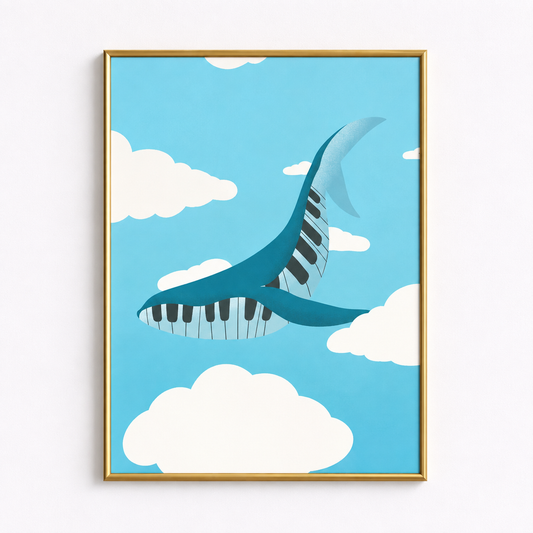 Whale Song Musical Whale Art Poster