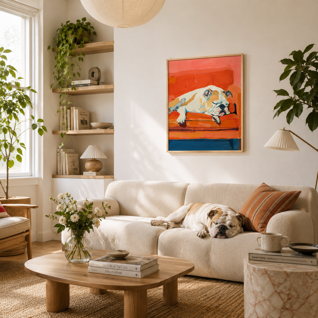 Bulldog Bliss – Sleeping English Bulldog Poster