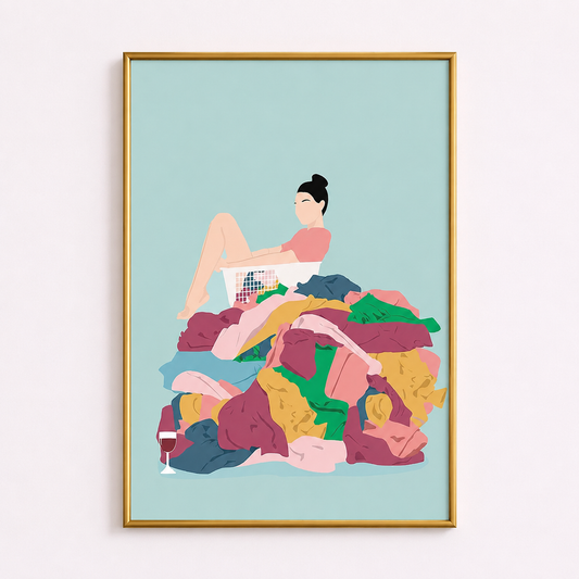 Laundry Mountain – Funny Laundry Room Poster