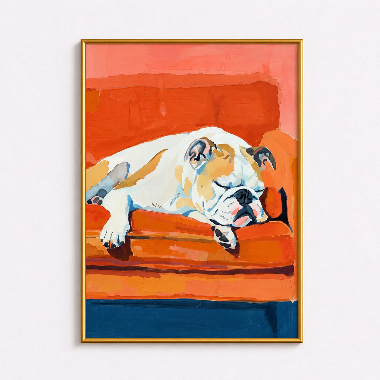 Bulldog Bliss – Sleeping English Bulldog Poster