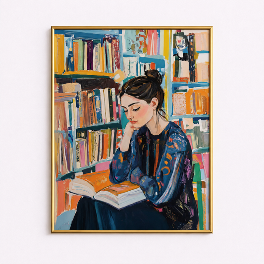 Lost in Literature Poster – Library Reading Wall Art