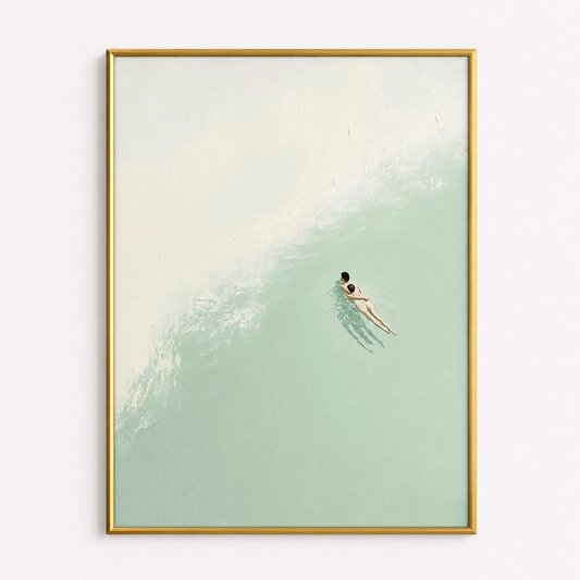 Quiet Tide Together Poster – Minimalist Coastal Wall Art