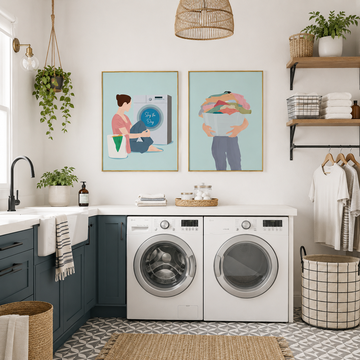 Laundry Day Hero – Funny Laundry Room Poster
