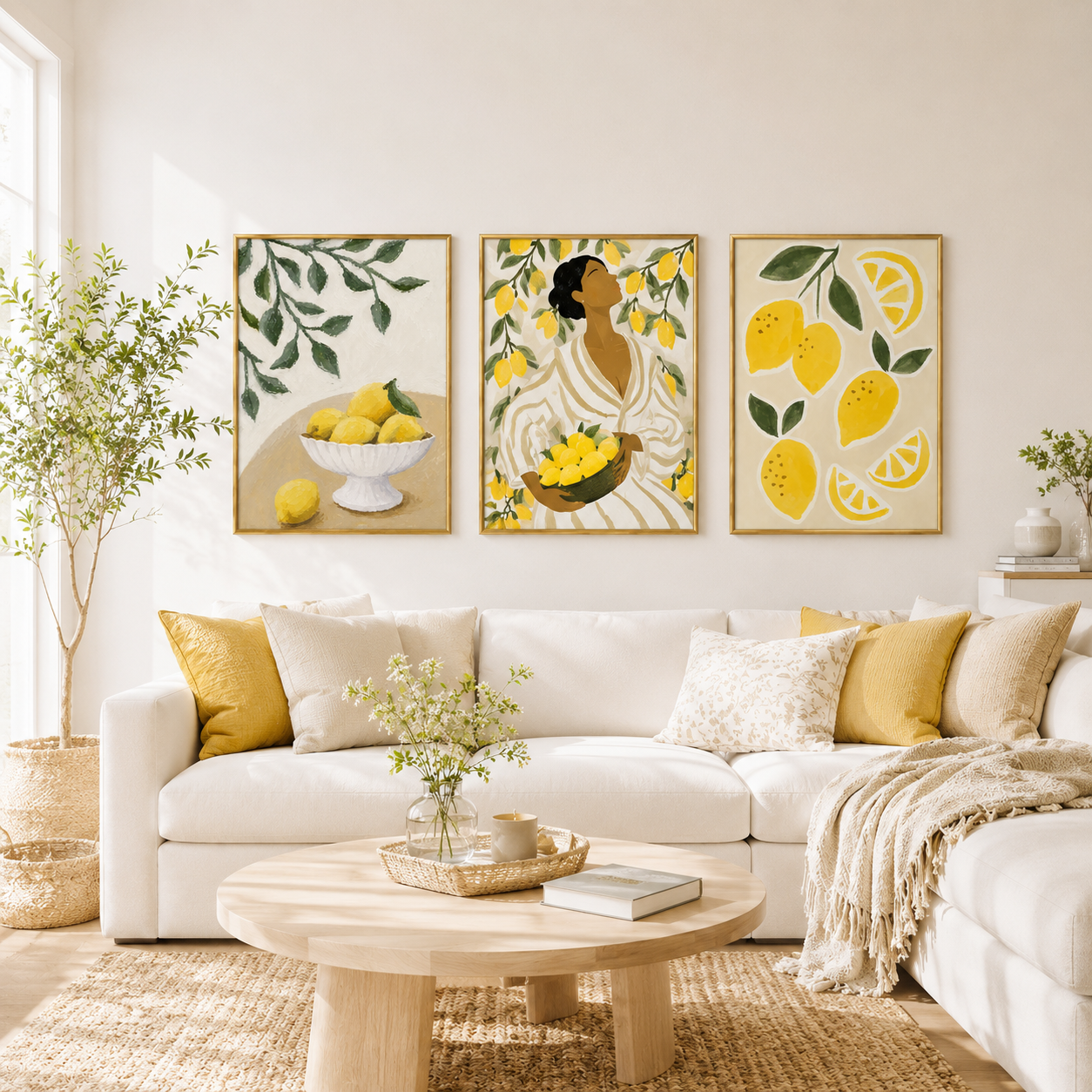 Lemon Harvest Poster – Mediterranean Citrus Wall Art